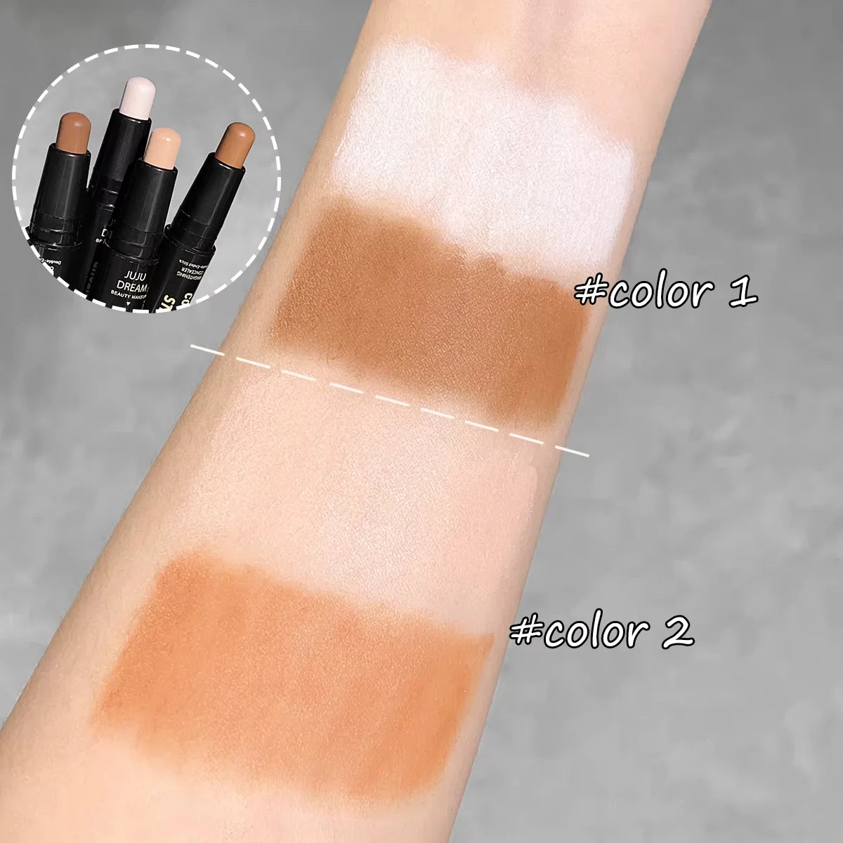 Double-ended Dual-Purpose High-Light Trimming Stick Three-Dimensional Contour Nose Shadow Facial Shape Brighten And Trimming