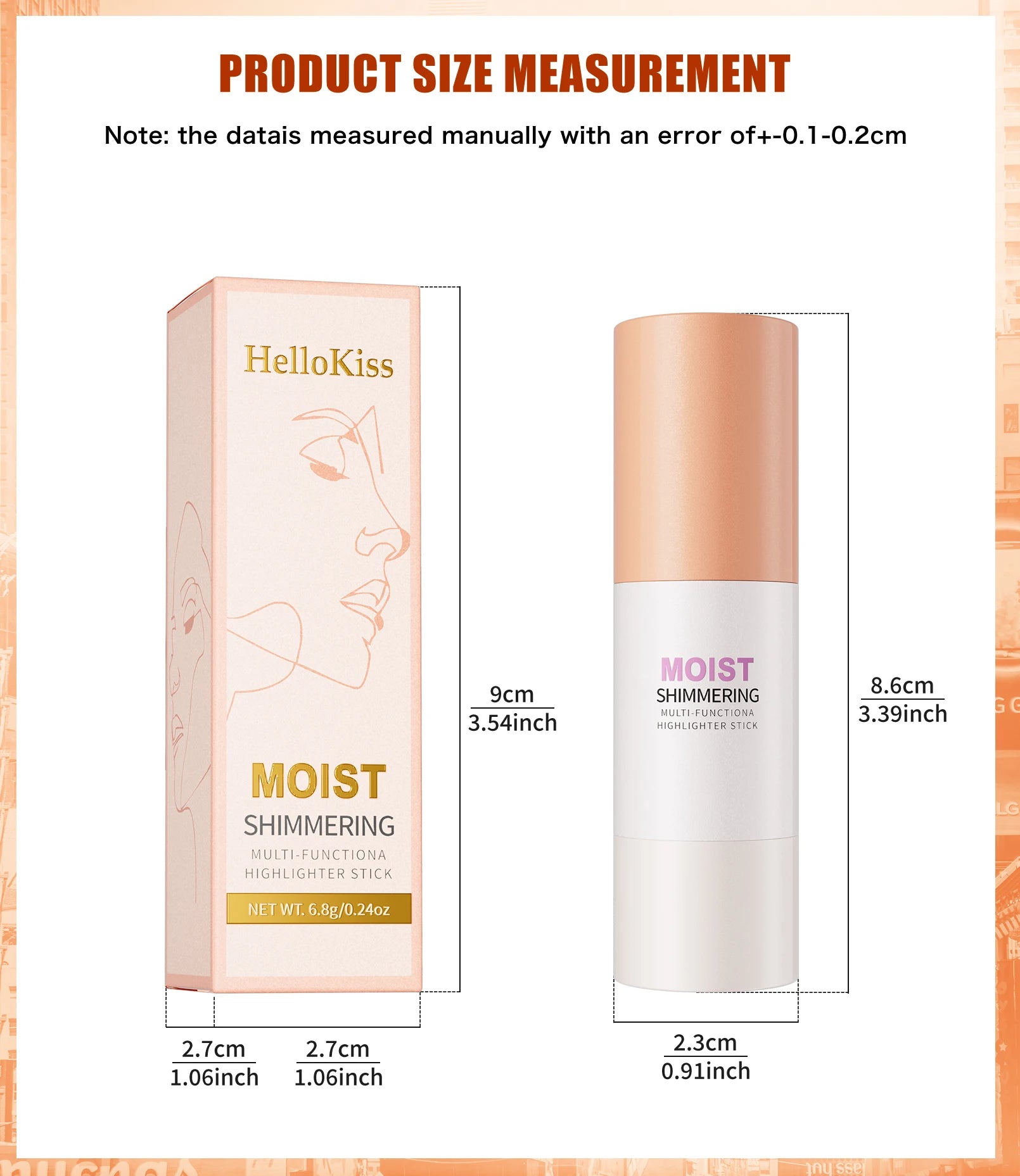 [Natural Glowup] 1pc Glowup Highlighter Stick | Natural Brightening Face Contour & Highlight Makeup, Medium Coverage, Buildable