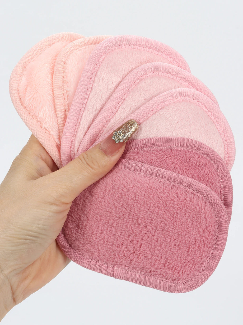 810 Makeup Remover Wipes Gradient 7Pcs, Machine Washable, Reusable Makeup Remover Tools for All Skin Types