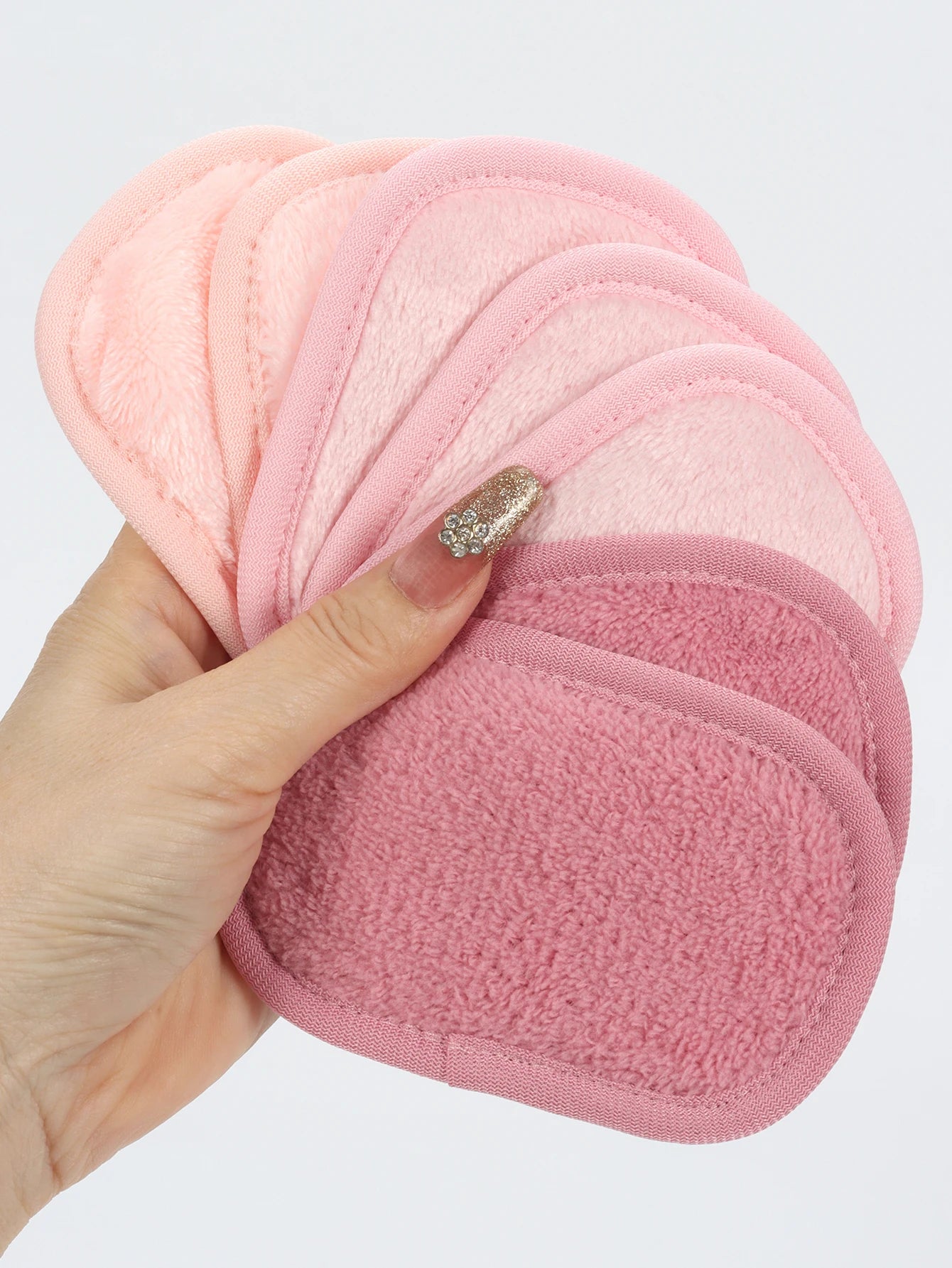 810 Makeup Remover Wipes Gradient 7Pcs, Machine Washable, Reusable Makeup Remover Tools for All Skin Types