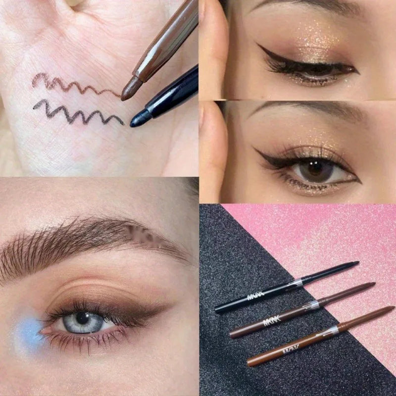 Smooth Eyeliner Gel Pencil Waterproof Long-lasting Ultra-fine Natural Soft Non-Smudge Black Brown Eyeliner Pen Makeup for Eyes
