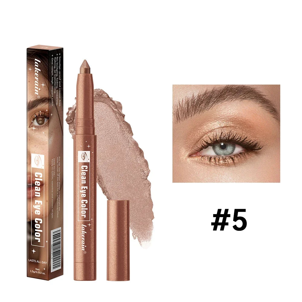 Lakerain Eyeshadow Sticks 12 Colors Long Lasting Waterproof High Pigmented Shimmer Glitter And Matte Eyeshadow Pencil Makeup