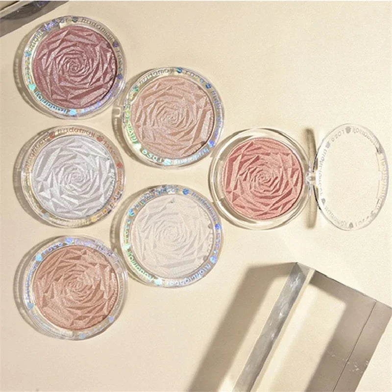 6 Colors Diamond Highlighter Powder Palette Glitter Face Contour Brighten Makeup Shimmer Ultra-concentrated Illuminate Cosmetic