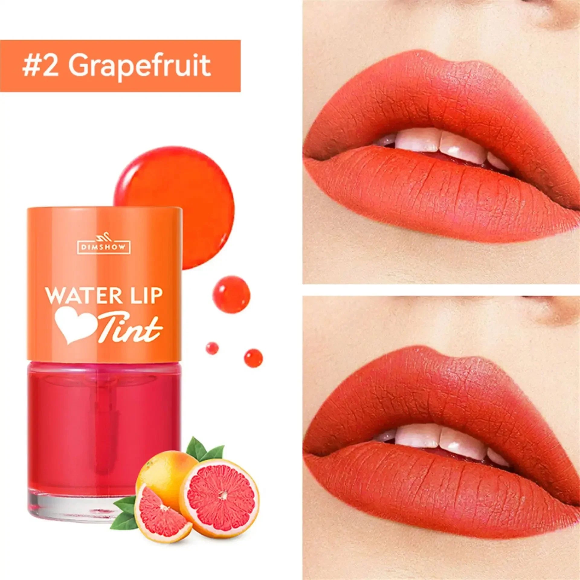 Tint Dyeing Liquid Lipstick and Blush 2 in 1 Waterproof Mirror Lip Gloss Water Lip Tint Non-sticky Lip Eye Cheek Makeup Cosmetic