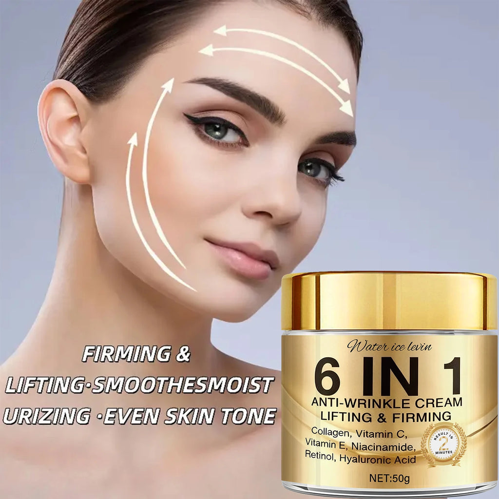 6 in 1 Cream with Collagen, Retinol & Hyaluronic Acid, Lifts, Firms & Nourishes for Softer, Confident Skin
