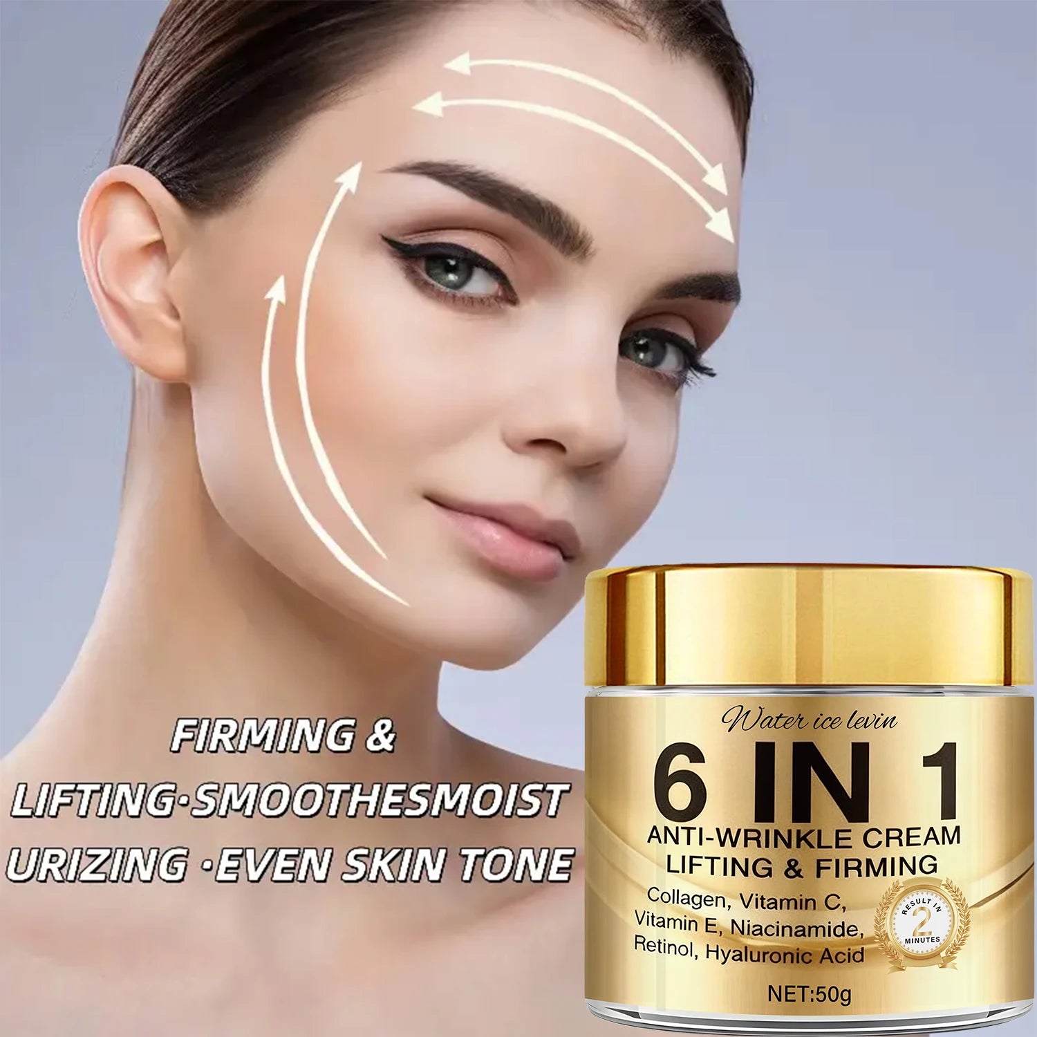 6 in 1 Cream with Collagen, Retinol & Hyaluronic Acid, Lifts, Firms & Nourishes for Softer, Confident Skin