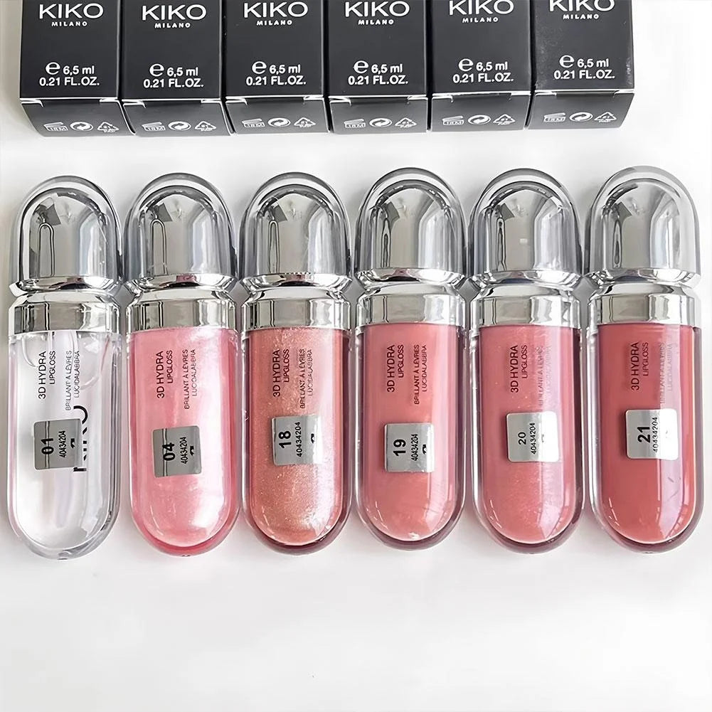 Fashion Kiko 3D Hydra Lip Gloss Colorfast Waterproof Long-lasting Moisturizing Shimmer Makeup Lip Gloss Lady Nature Lip Makeup