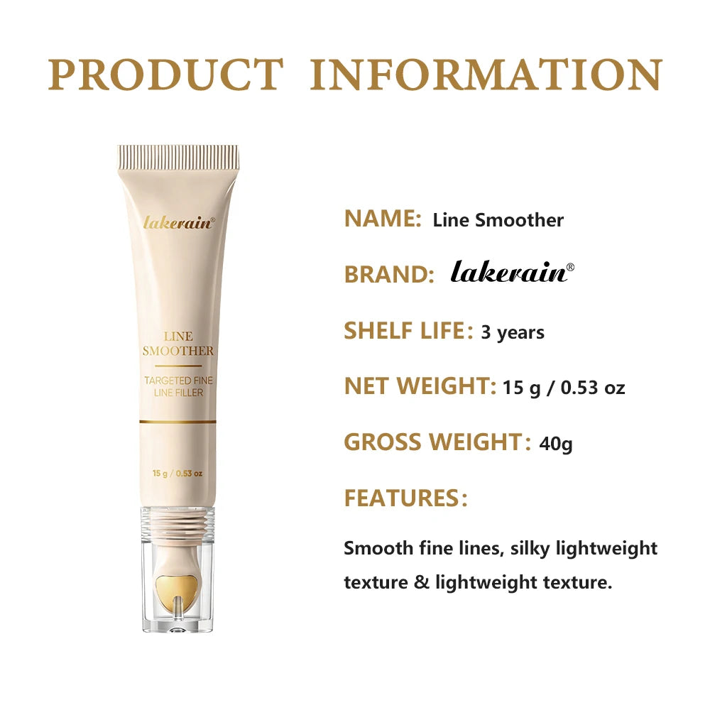Line Smoother Targeted Fine Line Blurring Primer Wrinkles & Pores Subtly Tinted With Vitamin C & Niacinamide Korean Makeup
