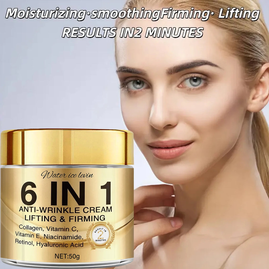 6 in 1 Cream with Collagen, Retinol & Hyaluronic Acid, Lifts, Firms & Nourishes for Softer, Confident Skin