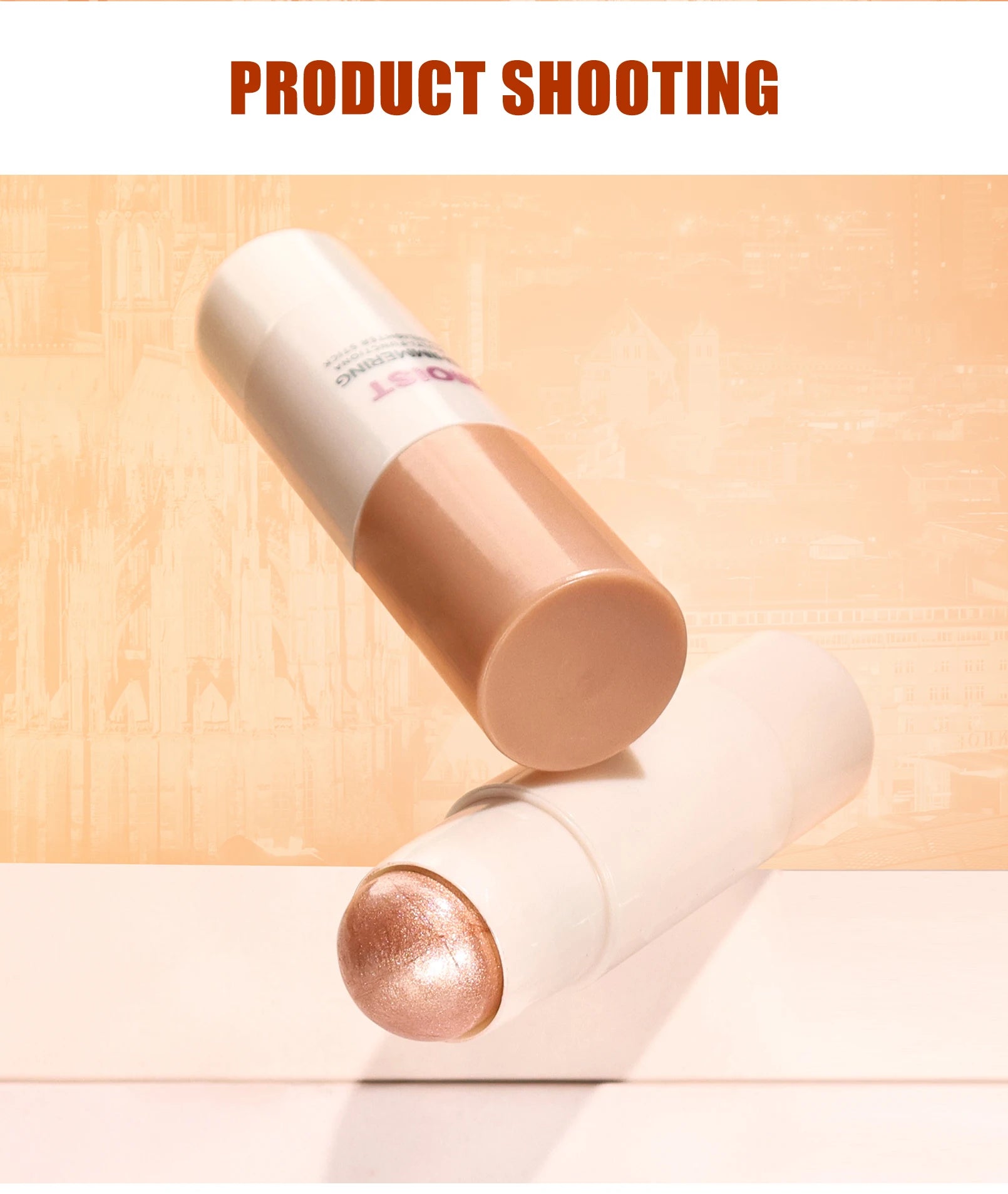 [Natural Glowup] 1pc Glowup Highlighter Stick | Natural Brightening Face Contour & Highlight Makeup, Medium Coverage, Buildable