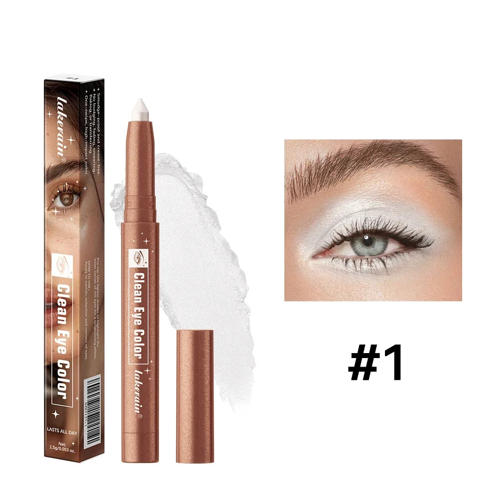 Lakerain Eyeshadow Sticks 12 Colors Long Lasting Waterproof High Pigmented Shimmer Glitter And Matte Eyeshadow Pencil Makeup