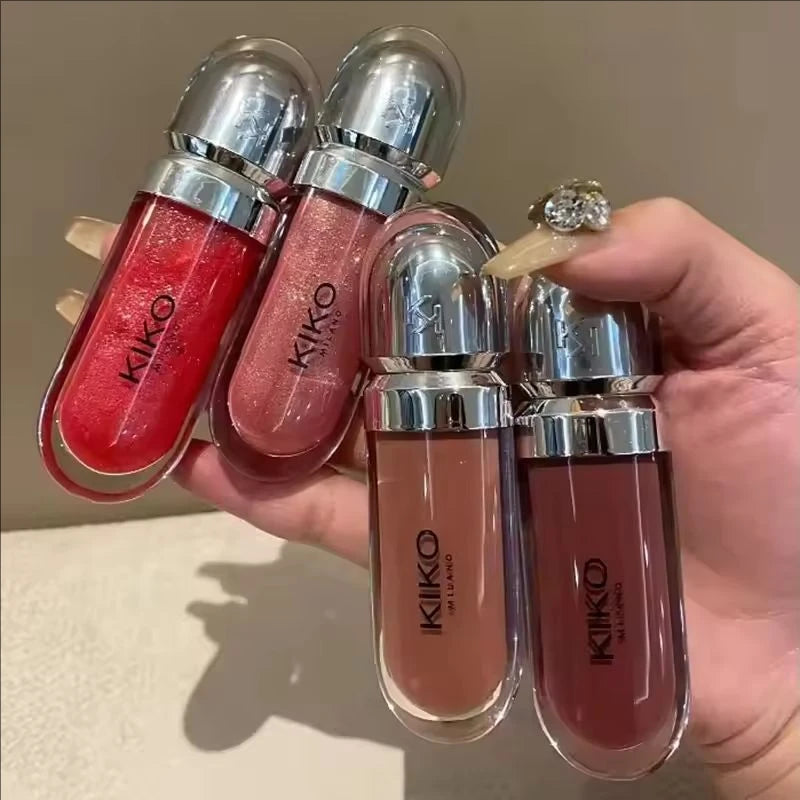 Fashion Kiko 3D Hydra Lip Gloss Colorfast Waterproof Long-lasting Moisturizing Shimmer Makeup Lip Gloss Lady Nature Lip Makeup