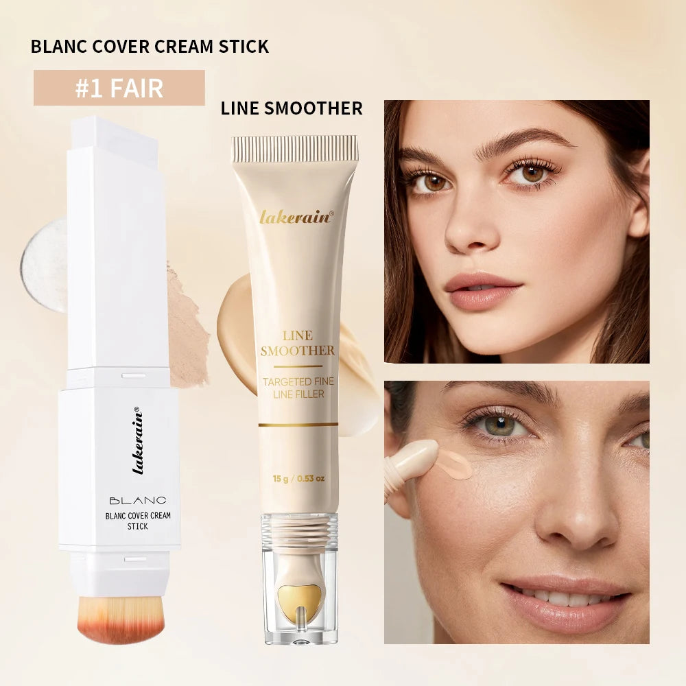 Line Smoother Targeted Fine Line Blurring Primer Wrinkles & Pores Subtly Tinted With Vitamin C & Niacinamide Korean Makeup