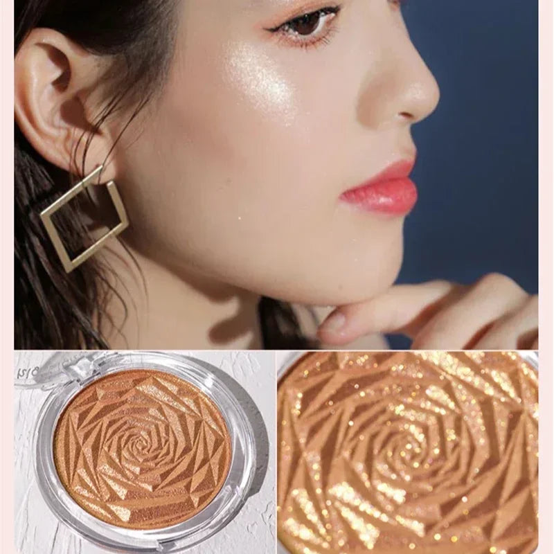 6 Colors Diamond Highlighter Powder Palette Glitter Face Contour Brighten Makeup Shimmer Ultra-concentrated Illuminate Cosmetic