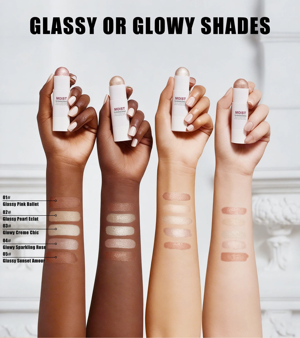 [Natural Glowup] 1pc Glowup Highlighter Stick | Natural Brightening Face Contour & Highlight Makeup, Medium Coverage, Buildable