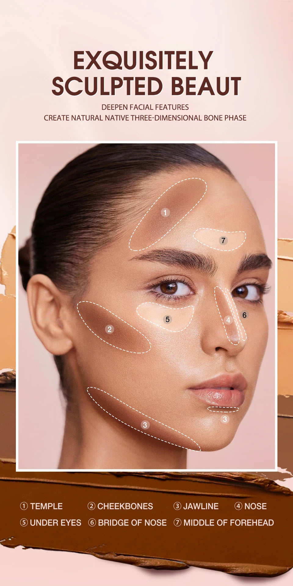 Brightening Contour Stick Cream Longwear Lightweight Sculpt Face Concealer Bronzer Makeup Pen For Flawless Finish
