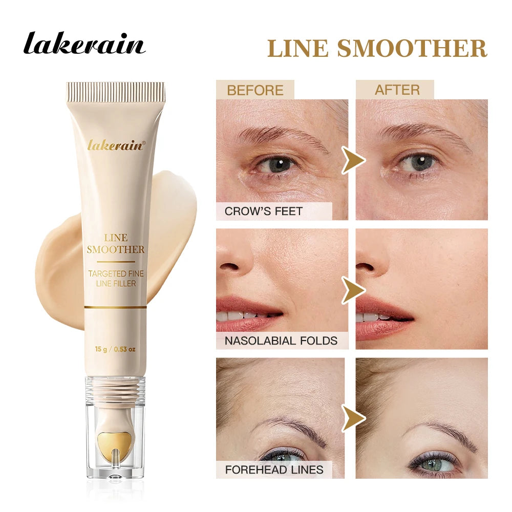 Line Smoother Targeted Fine Line Blurring Primer Wrinkles & Pores Subtly Tinted With Vitamin C & Niacinamide Korean Makeup