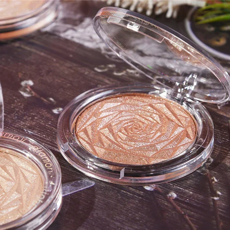 6 Colors Diamond Highlighter Powder Palette Glitter Face Contour Brighten Makeup Shimmer Ultra-concentrated Illuminate Cosmetic