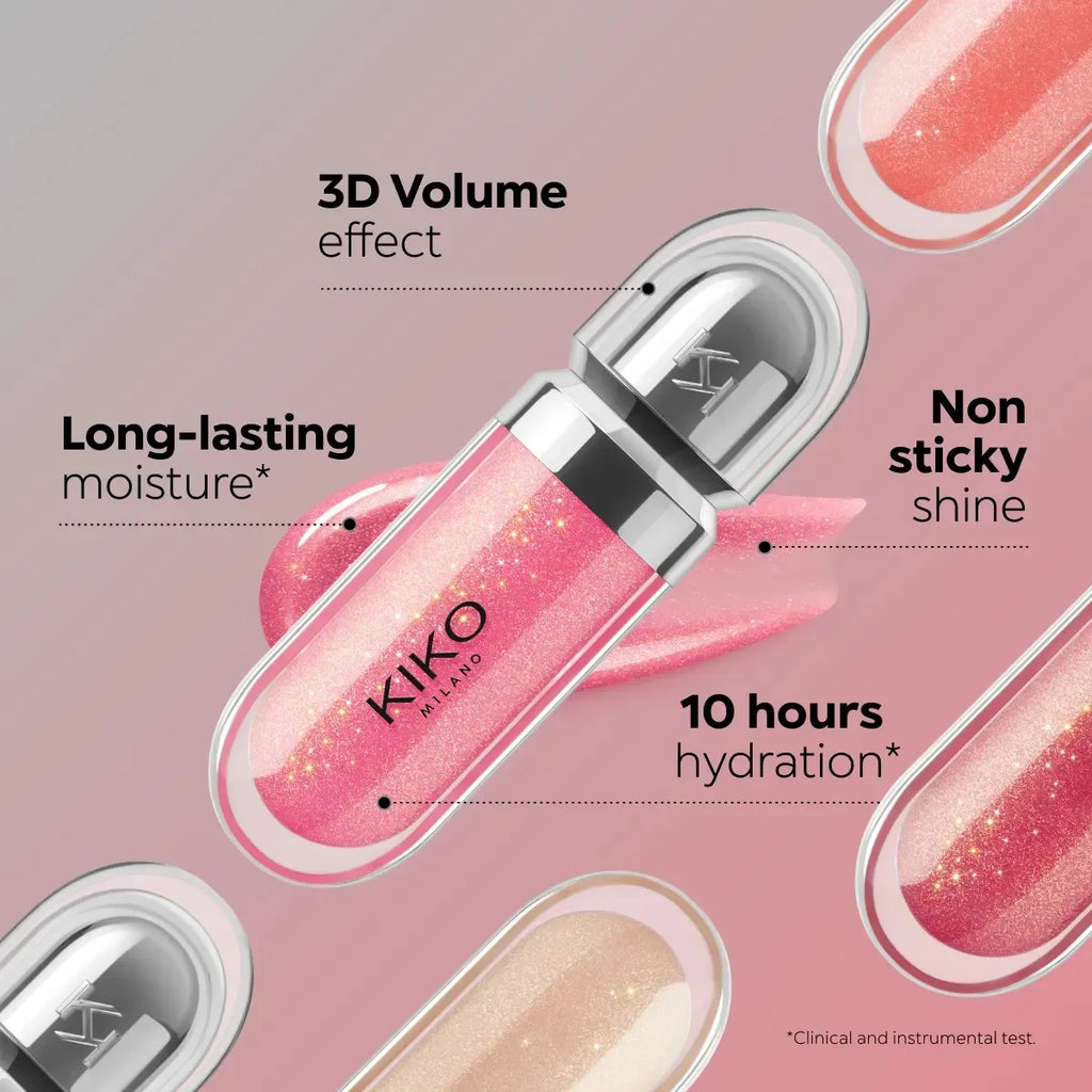 Fashion Kiko 3D Hydra Lip Gloss Colorfast Waterproof Long-lasting Moisturizing Shimmer Makeup Lip Gloss Lady Nature Lip Makeup