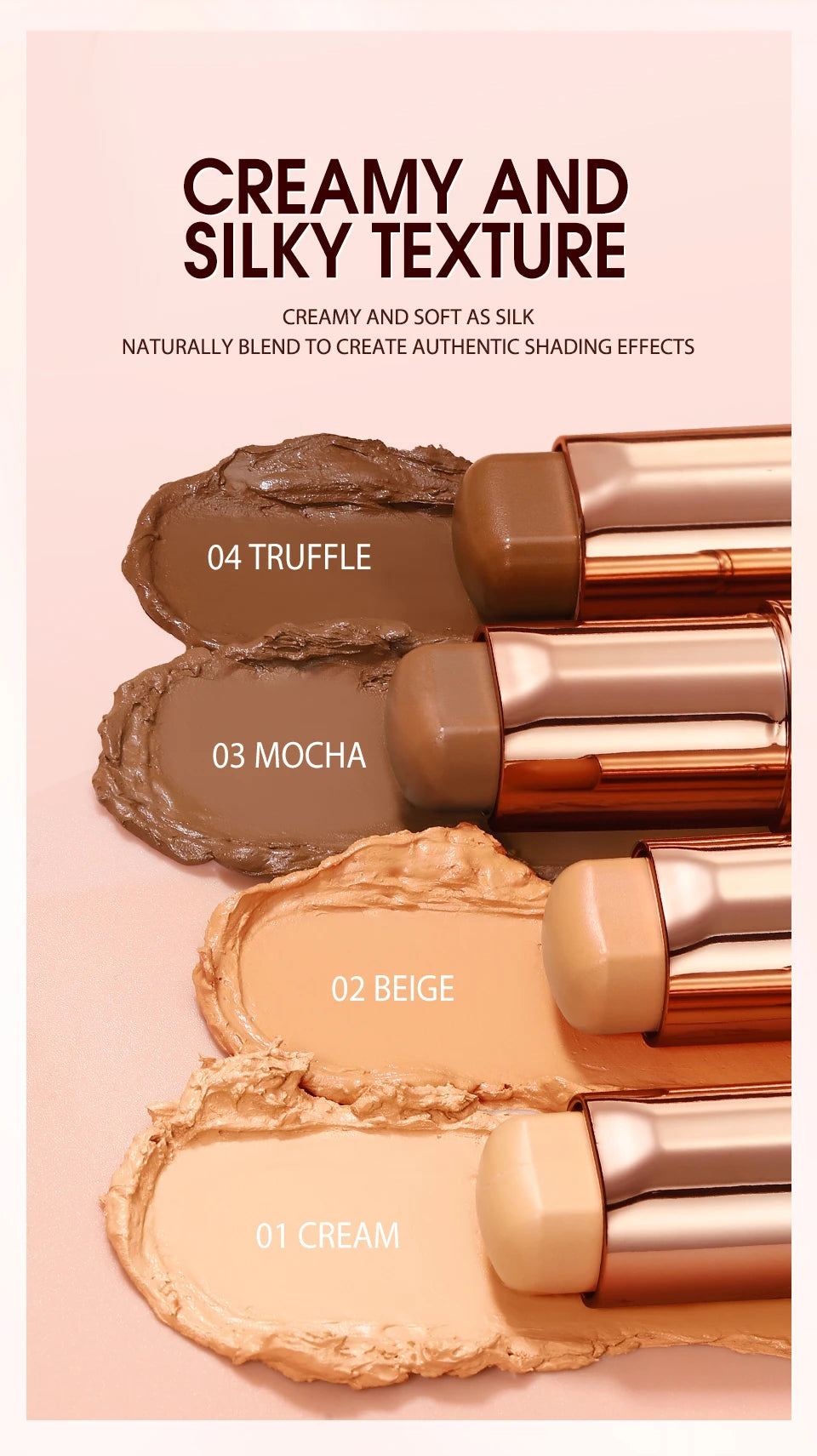 Brightening Contour Stick Cream Longwear Lightweight Sculpt Face Concealer Bronzer Makeup Pen For Flawless Finish