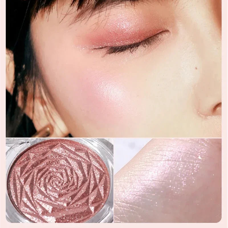 6 Colors Diamond Highlighter Powder Palette Glitter Face Contour Brighten Makeup Shimmer Ultra-concentrated Illuminate Cosmetic