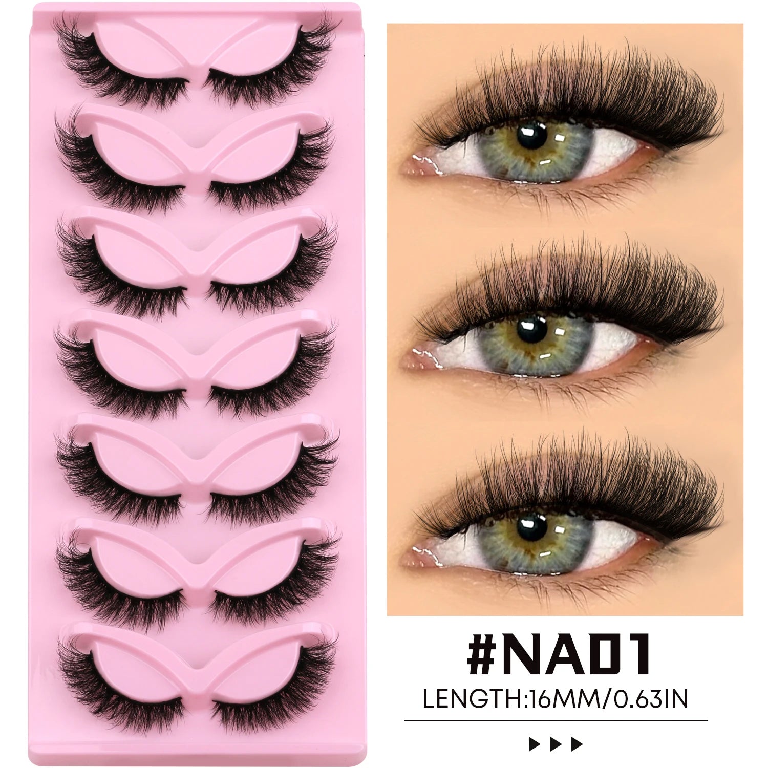 VELTRINAY Cat Eye Lashes False Lashes 3D Faux Mink Lashes Fluffy Volume Strip Lashes Cat Eyelashes Lashes Fake Eyelashes Makeup