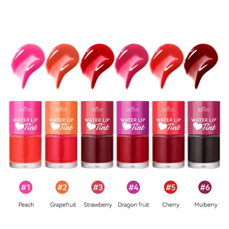 Tint Dyeing Liquid Lipstick and Blush 2 in 1 Waterproof Mirror Lip Gloss Water Lip Tint Non-sticky Lip Eye Cheek Makeup Cosmetic