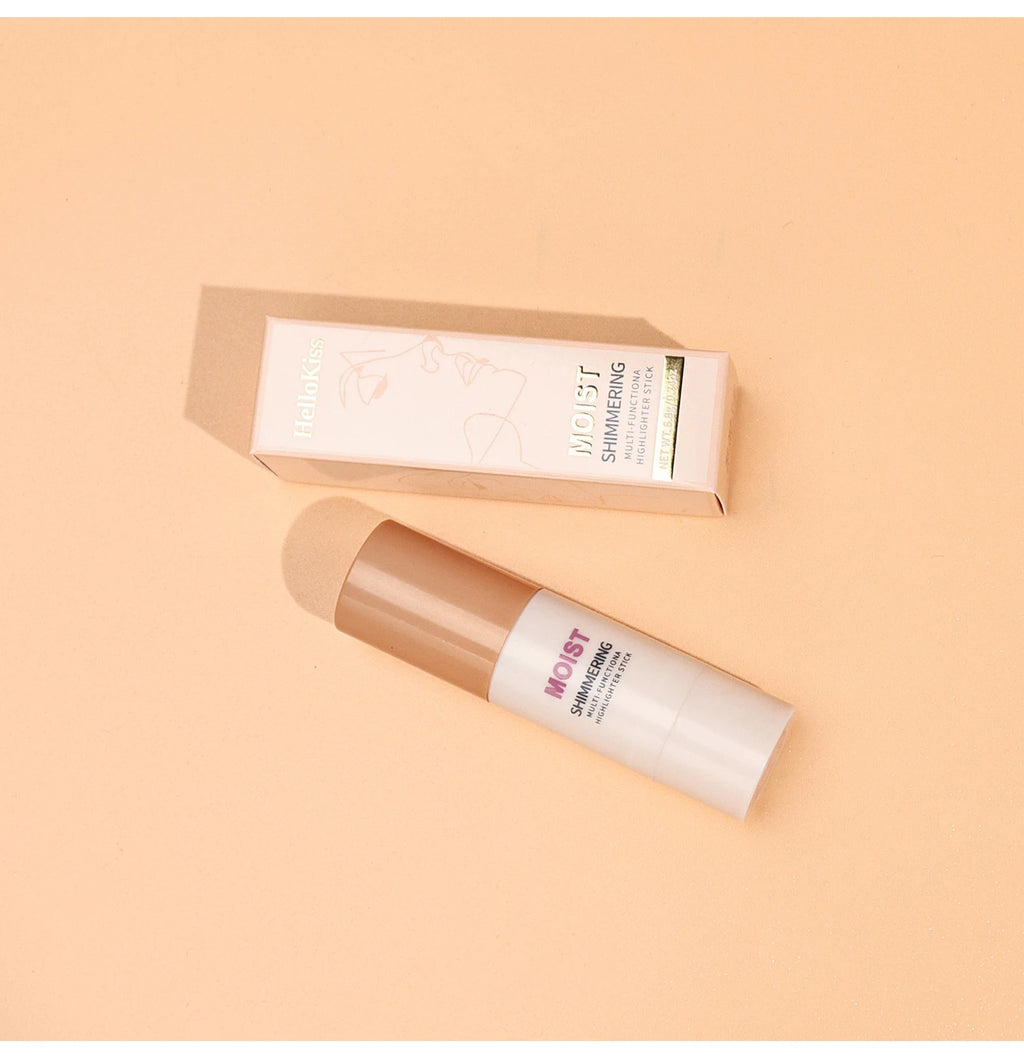 [Natural Glowup] 1pc Glowup Highlighter Stick | Natural Brightening Face Contour & Highlight Makeup, Medium Coverage, Buildable