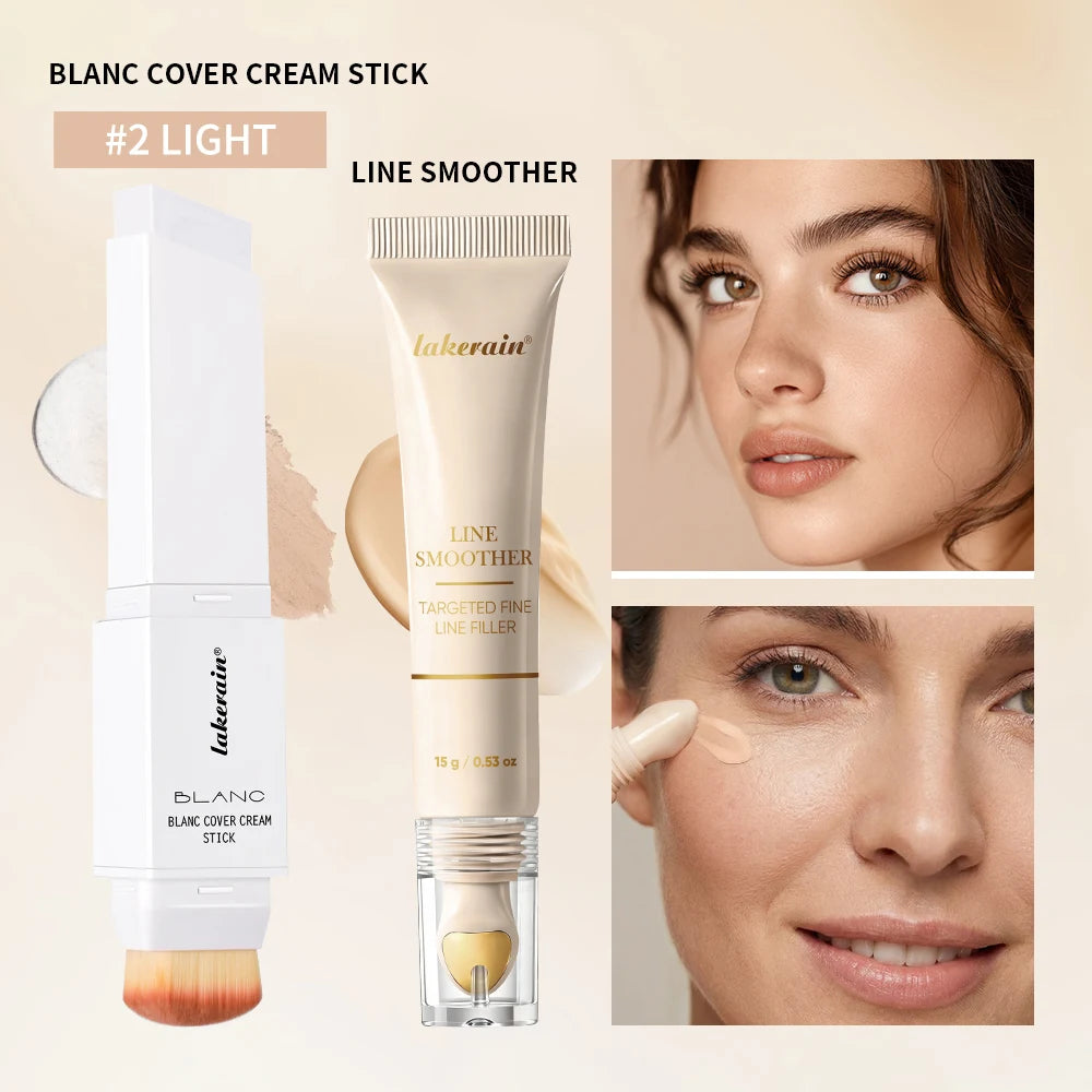 Line Smoother Targeted Fine Line Blurring Primer Wrinkles & Pores Subtly Tinted With Vitamin C & Niacinamide Korean Makeup