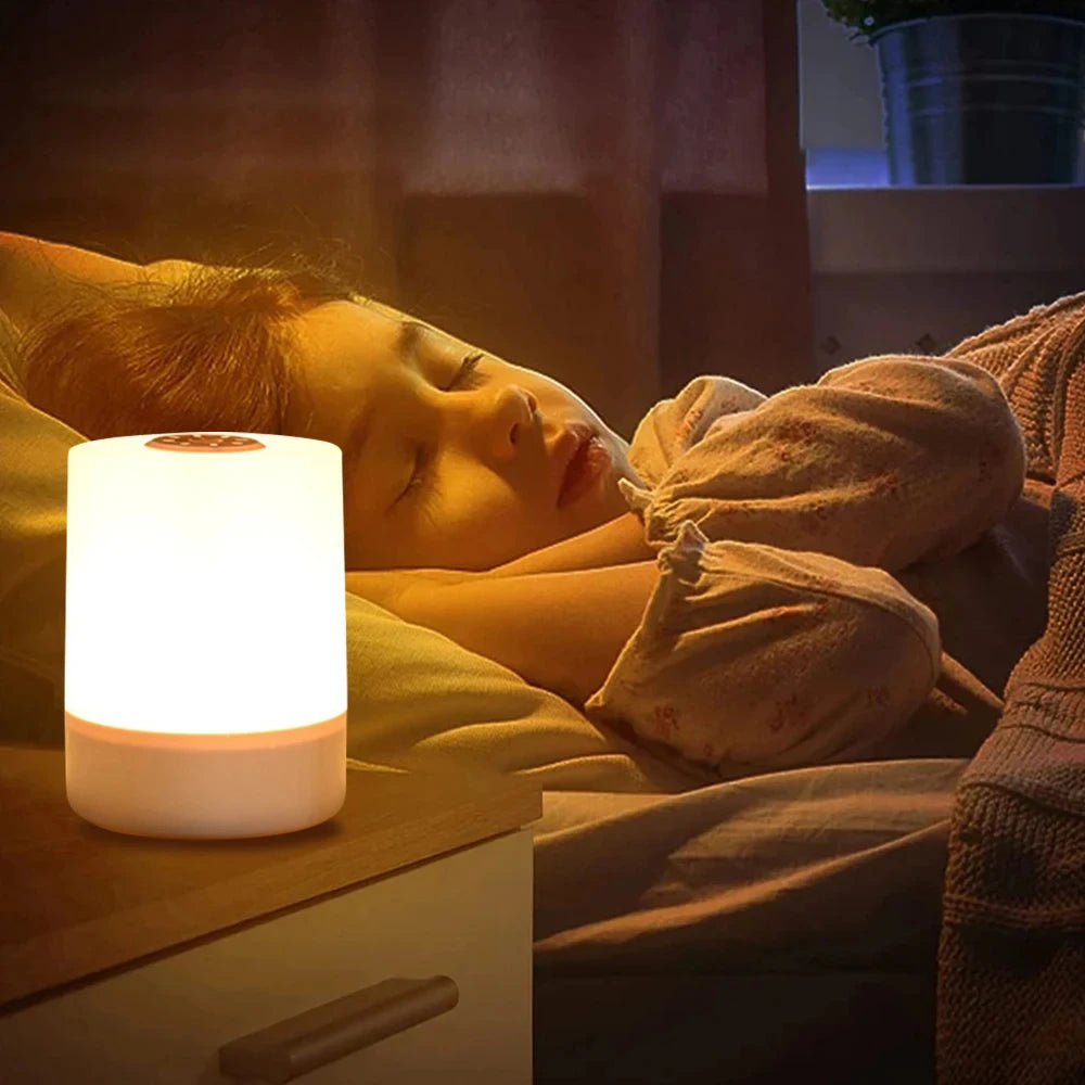 Touch Night Light Bedroom Table Lamp 3 Modes Dimming Rechargeable Night Lamp Ambient Light Soft Light Bedside Lamp For Kids Gift