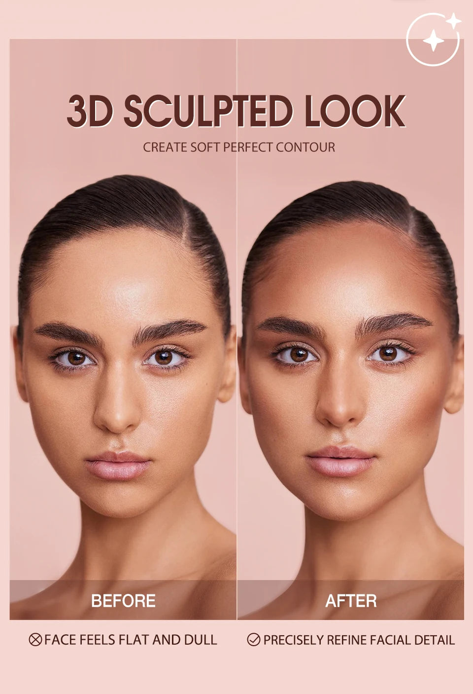 Brightening Contour Stick Cream Longwear Lightweight Sculpt Face Concealer Bronzer Makeup Pen For Flawless Finish