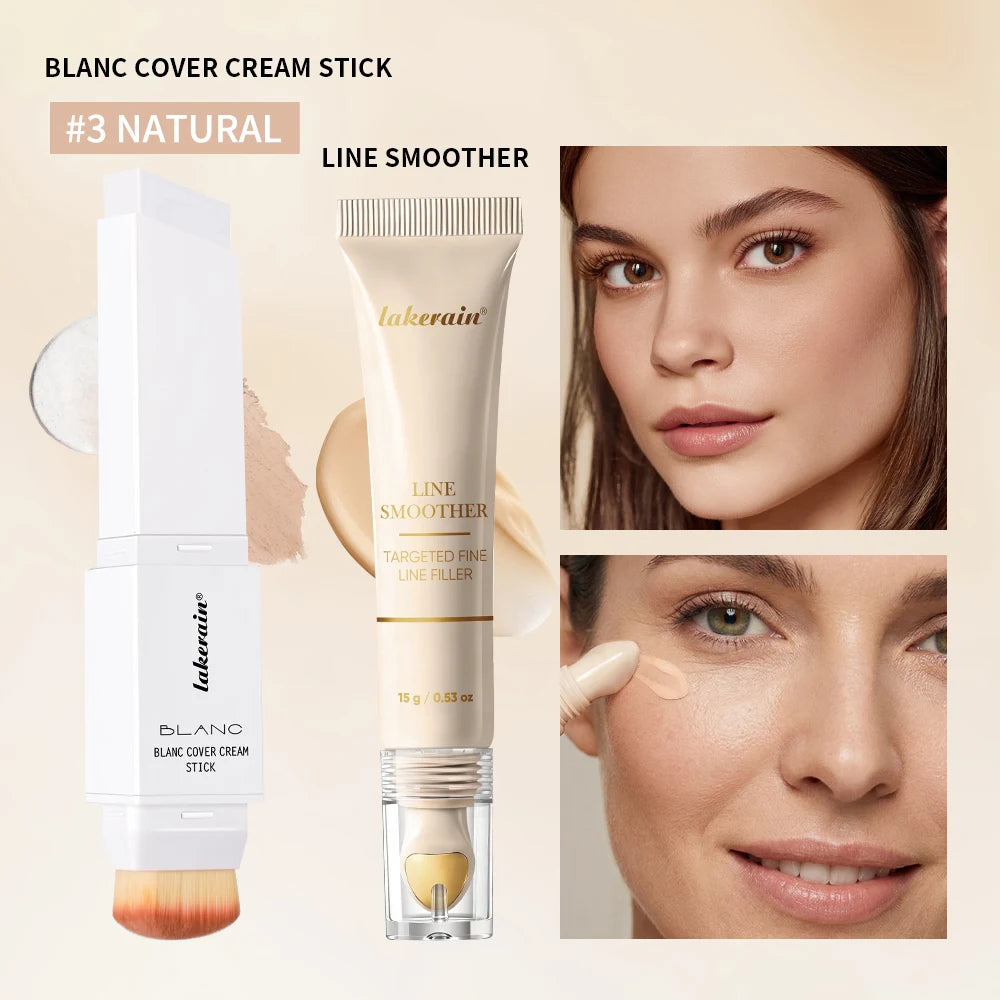 Line Smoother Targeted Fine Line Blurring Primer Wrinkles & Pores Subtly Tinted With Vitamin C & Niacinamide Korean Makeup