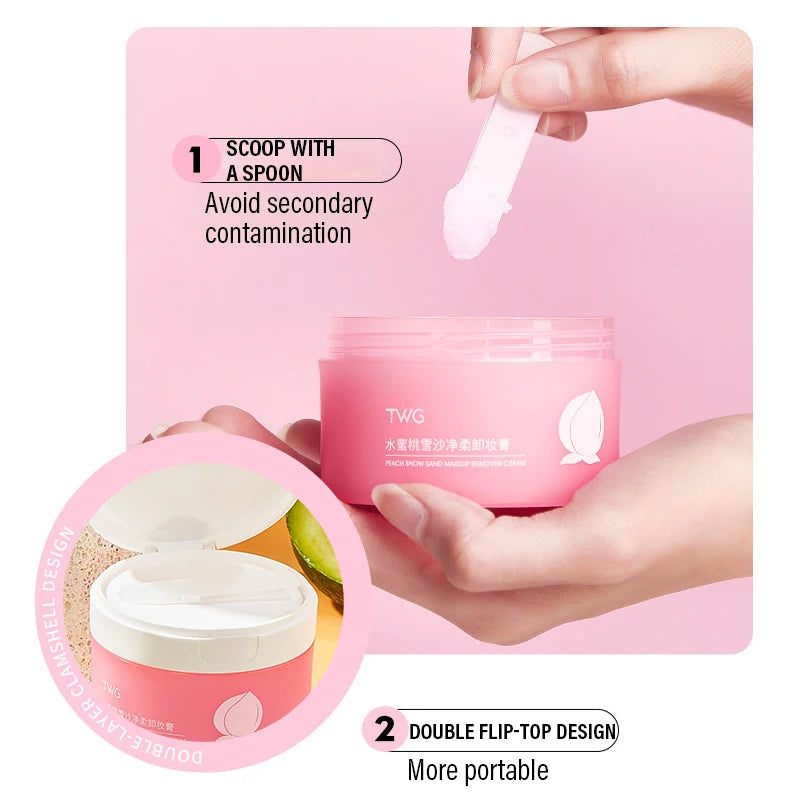 Avocado Cleansing Balm 4-in-1 Makeup Remover for Face Eyes & Lips Fast Melting No Residue Gentle Cleansing Balm Fruit Scented