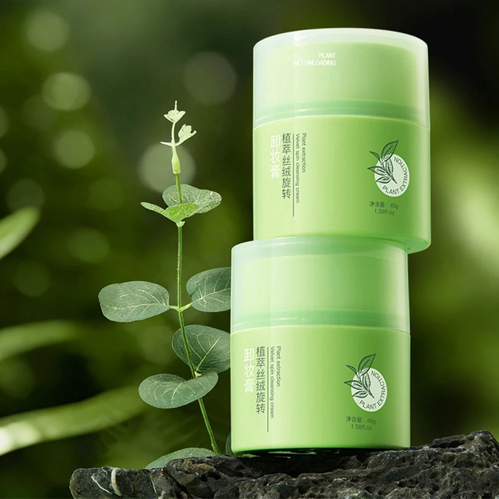 Plant Velvet Rotating Makeup Remover Cream 45g Gentle Non Irritating Deep Cleansing Eyes Lips Face Daily Skincare