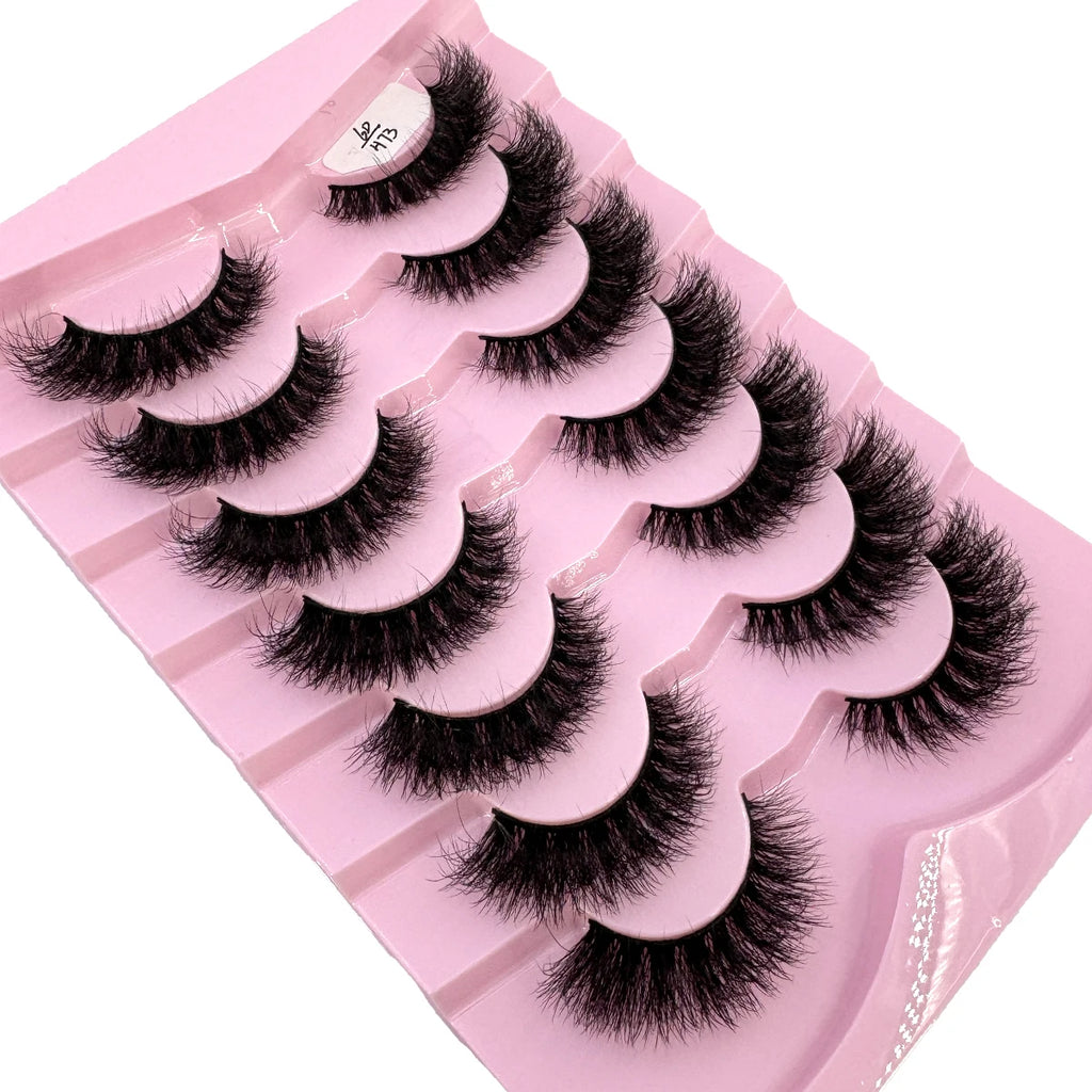 HBZGTLAD 7 pairs Lashes 3D Mink Eyelashes Thick & Fluffy Soft Eyelash Extension Natural False Eyelashes Makeup Mink Eye Lashes