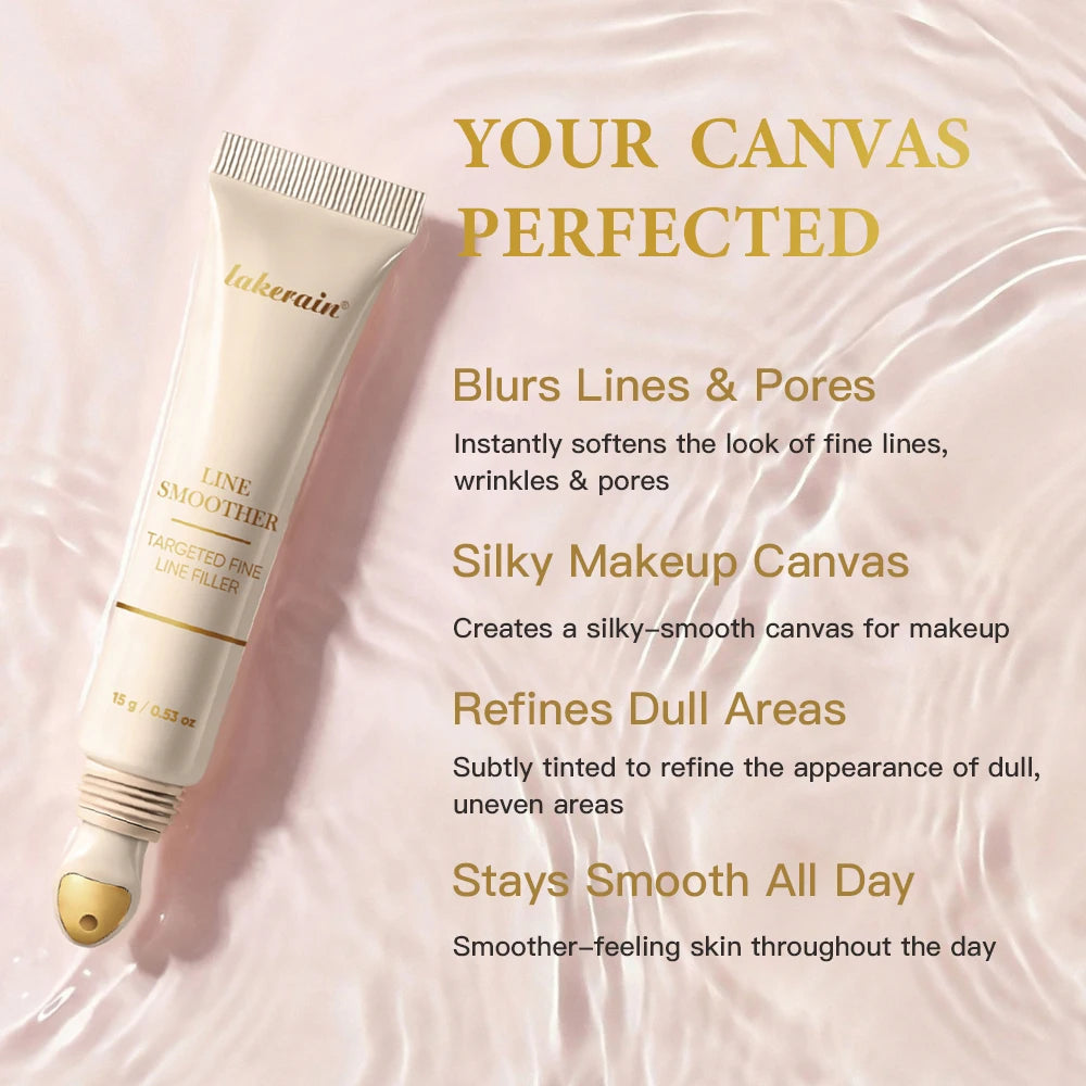 Line Smoother Targeted Fine Line Blurring Primer Wrinkles & Pores Subtly Tinted With Vitamin C & Niacinamide Korean Makeup