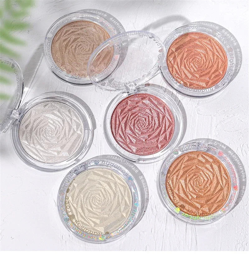 6 Colors Diamond Highlighter Powder Palette Glitter Face Contour Brighten Makeup Shimmer Ultra-concentrated Illuminate Cosmetic