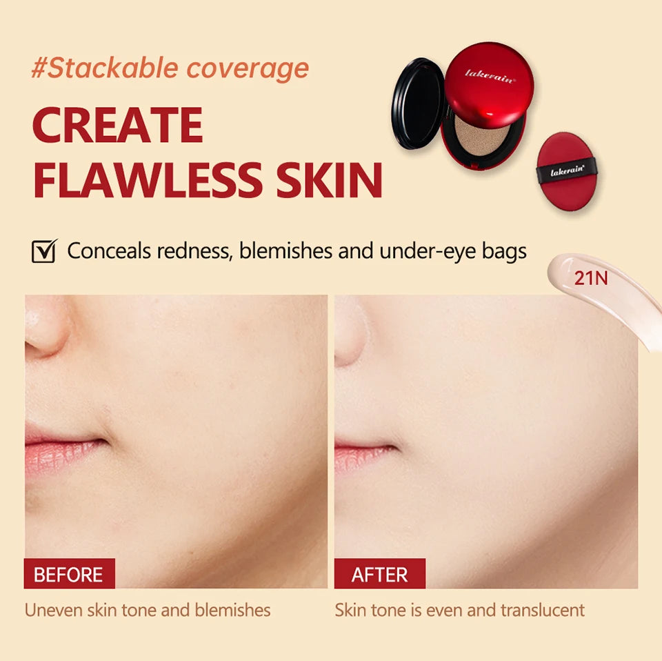 Super Cushion Foundation Waterproof Long-lasting Brighten Foundation Cream Women Base Makeup Face Korean Cosmetics
