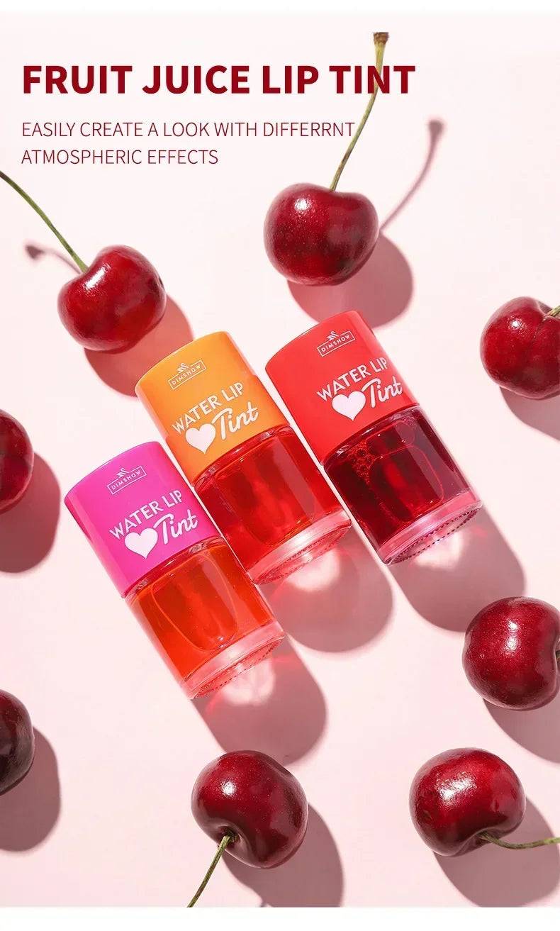Tint Dyeing Liquid Lipstick and Blush 2 in 1 Waterproof Mirror Lip Gloss Water Lip Tint Non-sticky Lip Eye Cheek Makeup Cosmetic