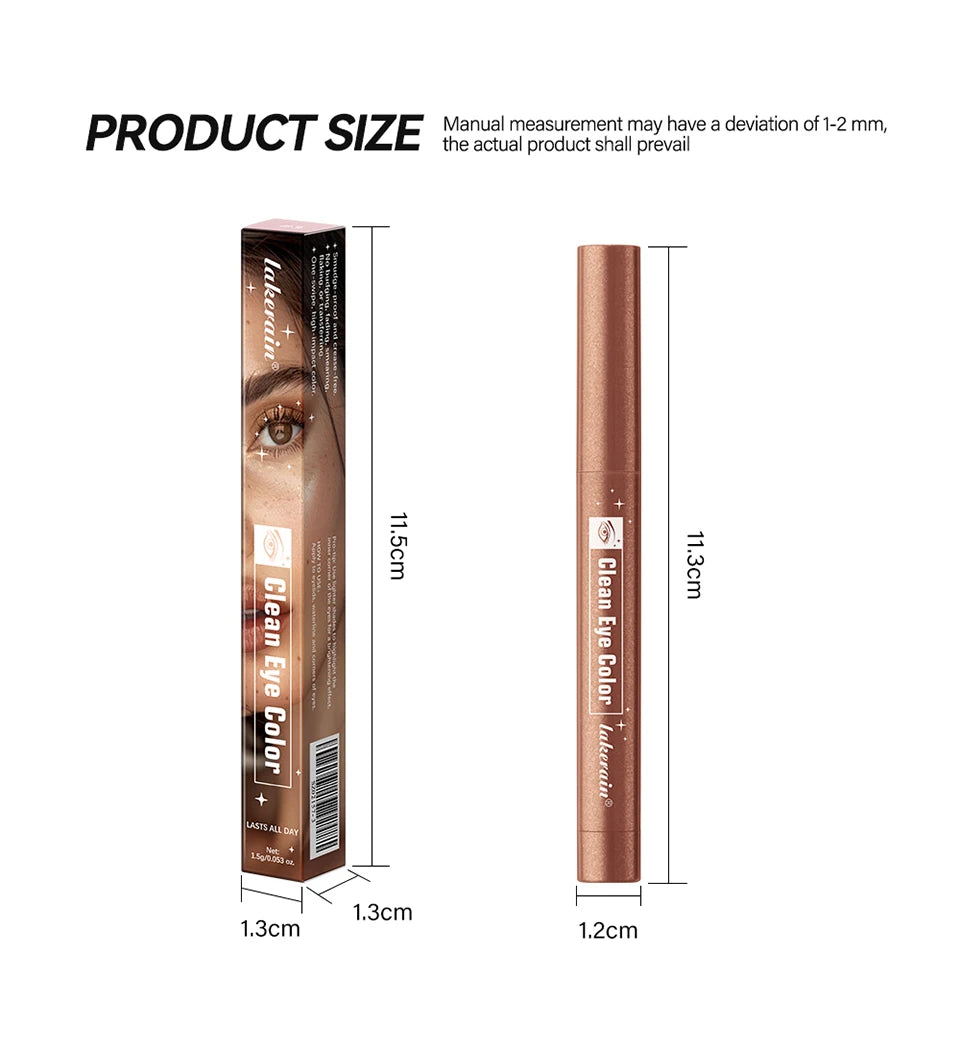 Lakerain Eyeshadow Sticks 12 Colors Long Lasting Waterproof High Pigmented Shimmer Glitter And Matte Eyeshadow Pencil Makeup
