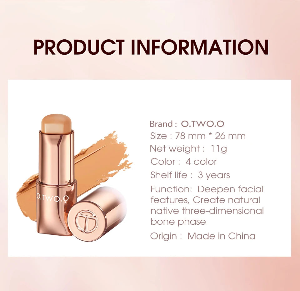 Brightening Contour Stick Cream Longwear Lightweight Sculpt Face Concealer Bronzer Makeup Pen For Flawless Finish
