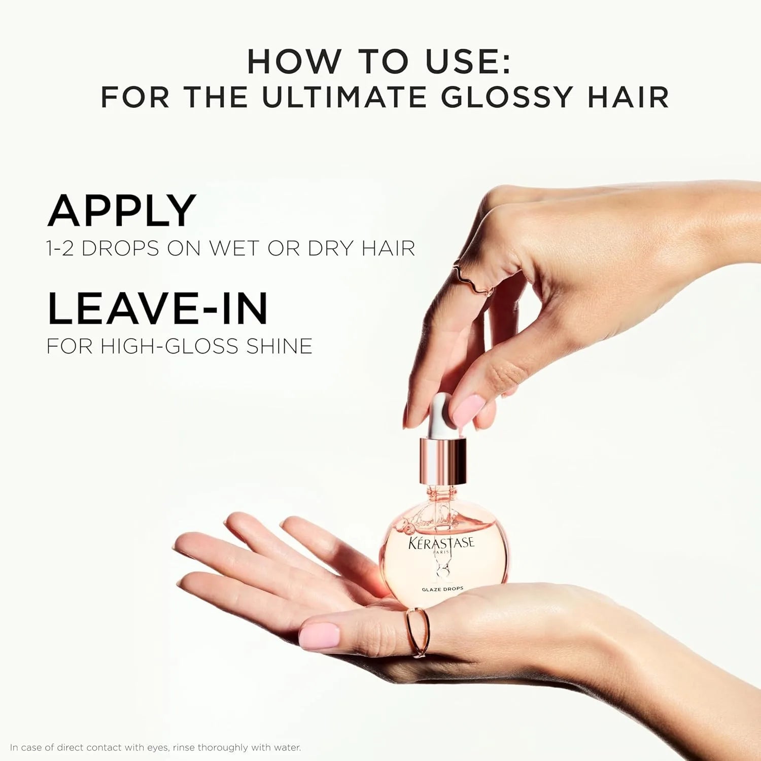 Kerastase Gloss Absolu Glaze Drops High-Gloss Lightweight Oil 45mL, Original Hair Serum for Women/Men, Hair Care Treatment