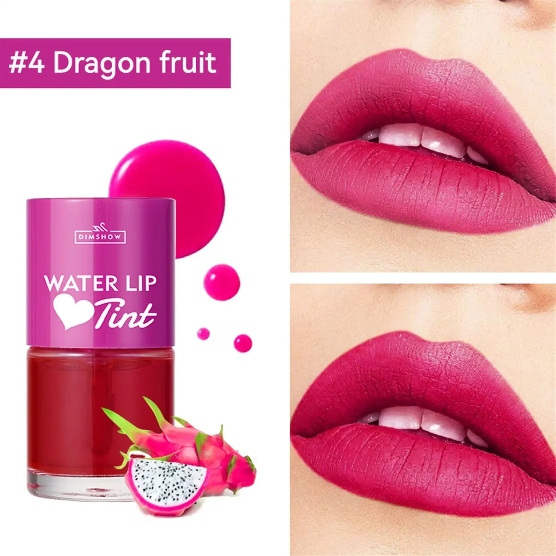 Tint Dyeing Liquid Lipstick and Blush 2 in 1 Waterproof Mirror Lip Gloss Water Lip Tint Non-sticky Lip Eye Cheek Makeup Cosmetic