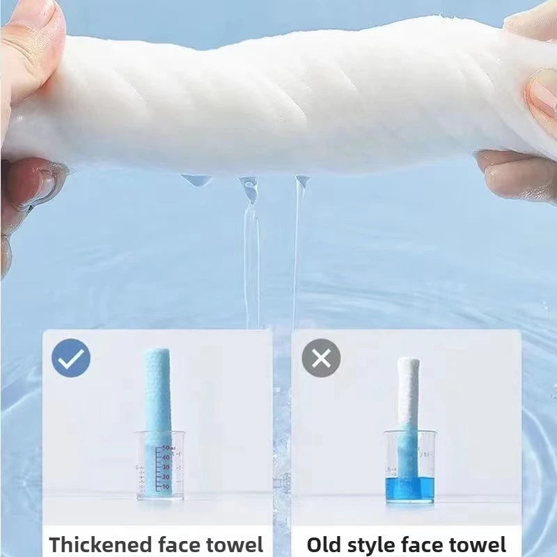 Reusable thickened face towel One pack of 50/100 pieces per pack Travel cleanser wet dry makeup remover cotton soft fabric tool