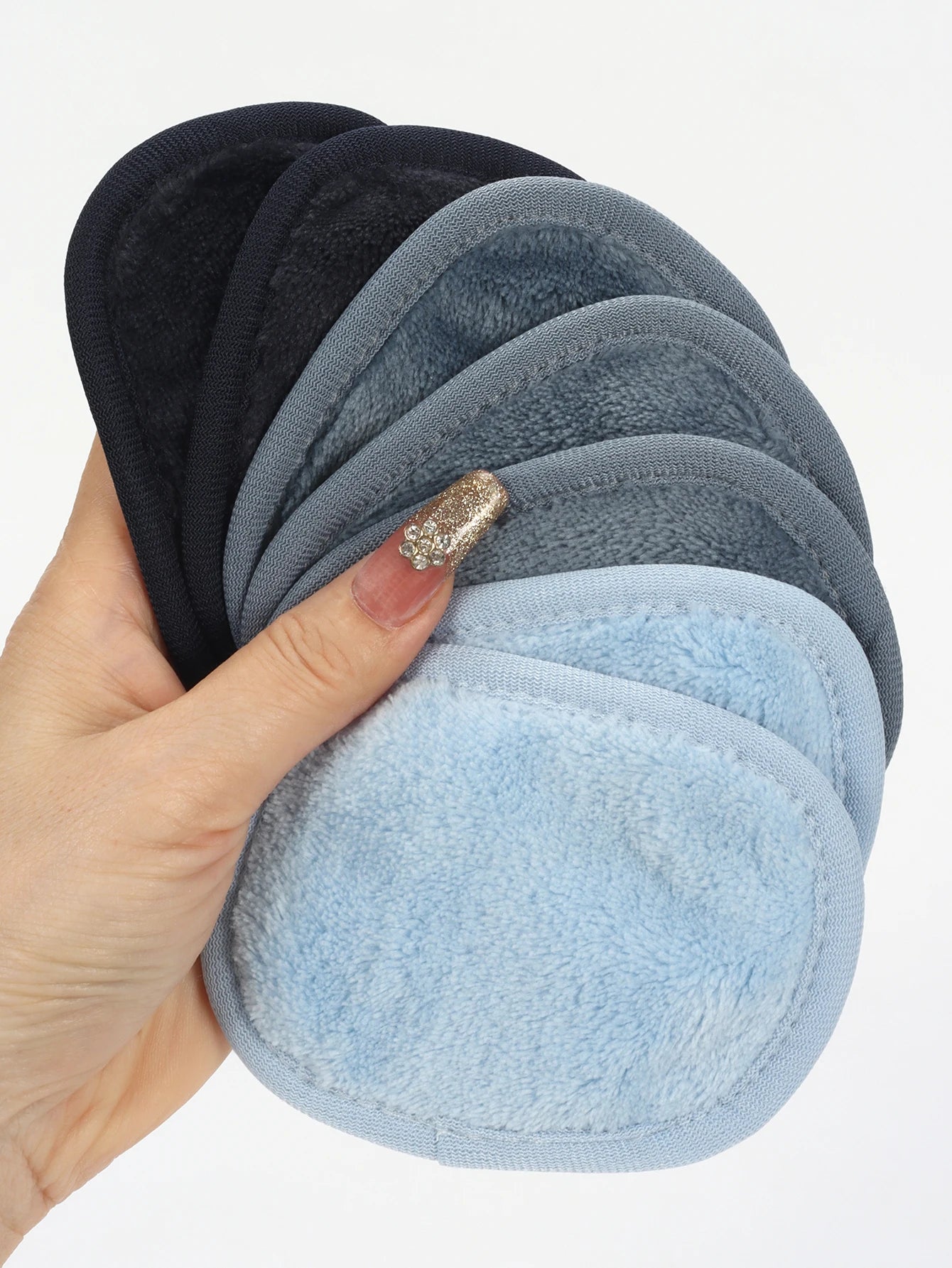 810 Makeup Remover Wipes Gradient 7Pcs, Machine Washable, Reusable Makeup Remover Tools for All Skin Types